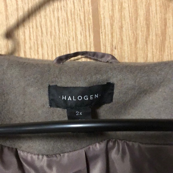 ☘️NWT Halogen Wool Blend Hooded Wrap Coat - Picture 9 of 9